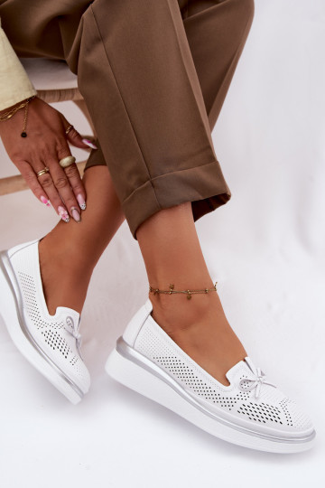 Āda Ažūrs apavi ar platformu S.Barski LR61-7043 baltas krāsas