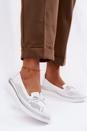 Āda Ažūrs apavi ar platformu S.Barski LR61-7043 baltas krāsas 2