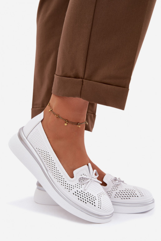 Āda Ažūrs apavi ar platformu S.Barski LR61-7043 baltas krāsas