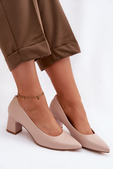 Kurpes ar papēdi Sergio Leone PB413 KremoIny rozā krāsa