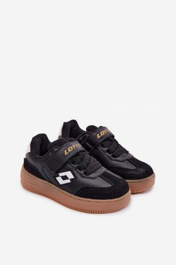 Sneakers modeļa apavi Bērnu apavi ar lipīgām aizdarēm LOTTO MAKERA 2601250K melnas krāsas