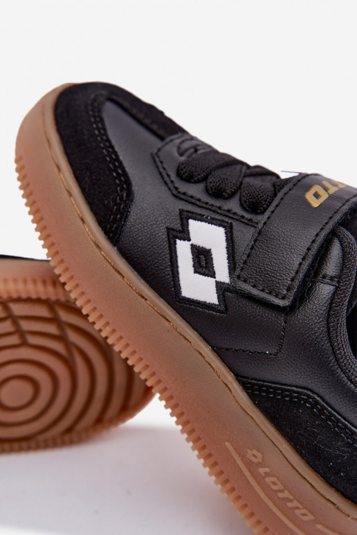 Sneakers modeļa apavi Bērnu apavi ar lipīgām aizdarēm LOTTO MAKERA 2601250K melnas krāsas