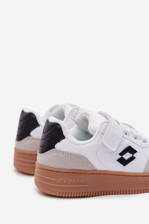 Sneakers modeļa apavi Bērnu apavi ar lipīgām aizdarēm LOTTO MAKERA 2601250K baltas krāsas