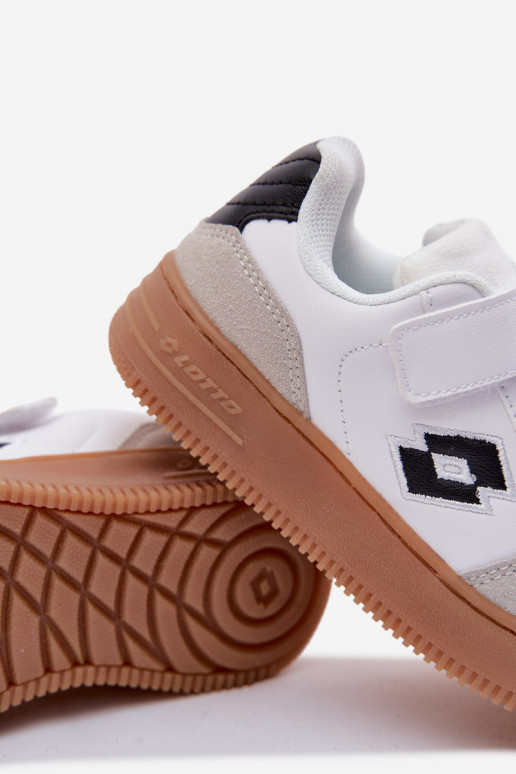 Sneakers modeļa apavi Bērnu apavi ar lipīgām aizdarēm LOTTO MAKERA 2601250K baltas krāsas