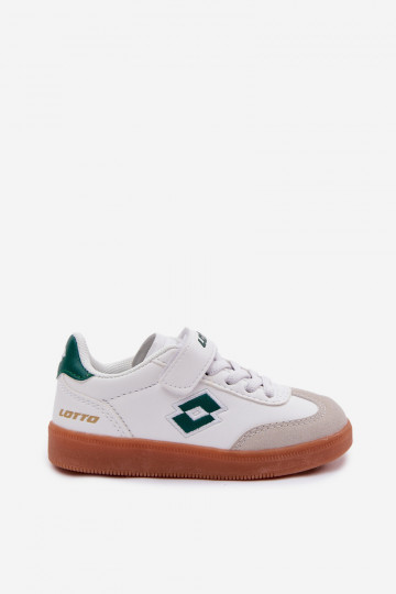 Sneakers modeļa apavi Bērnu apavi ar lipīgām aizdarēm LOTTO VINTAL MF 2600252K Baltas-Zaļas krāsas 2