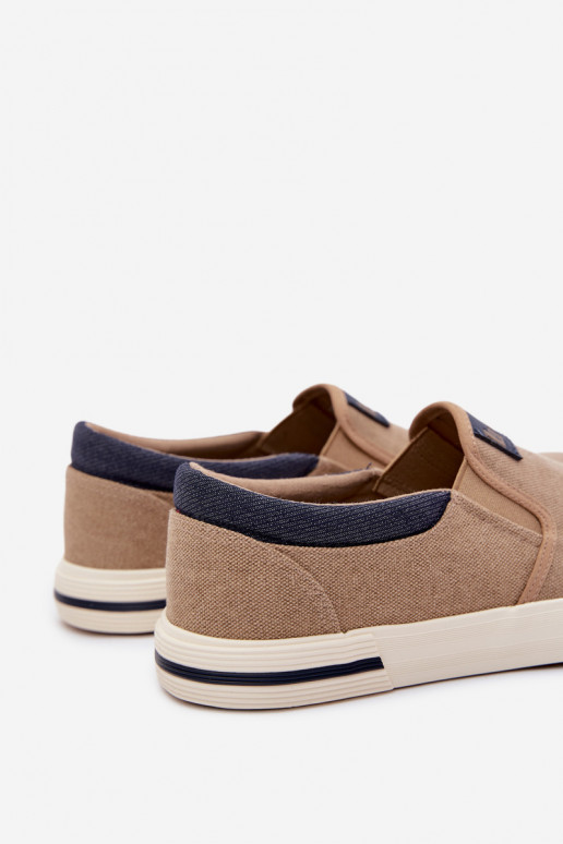 Sporta apavi Vīriešu brīvā laika apavi Slip On Lee Cooper LCIN-26-02-4089 smilšu krāsas