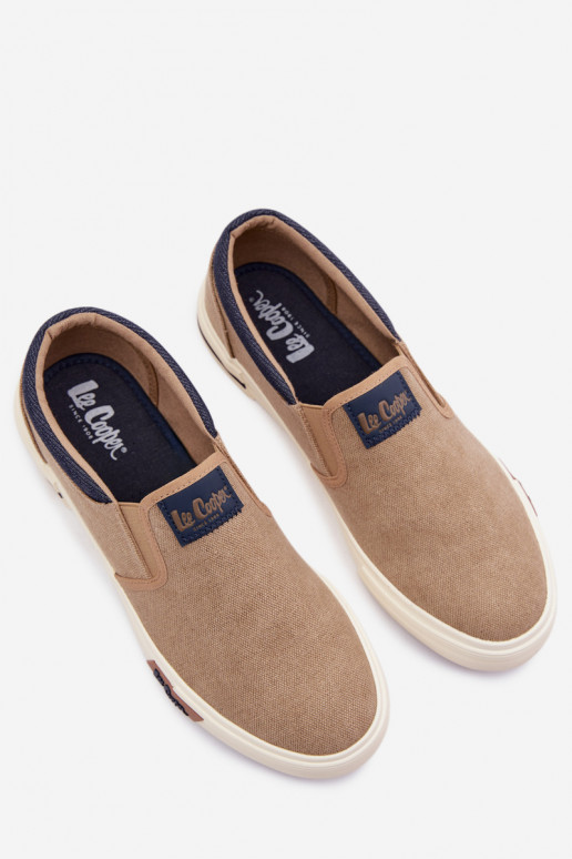 Sporta apavi Vīriešu brīvā laika apavi Slip On Lee Cooper LCIN-26-02-4089 smilšu krāsas