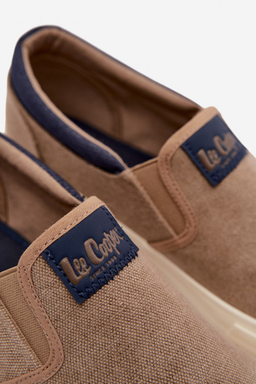Sporta apavi Vīriešu brīvā laika apavi Slip On Lee Cooper LCIN-26-02-4089 smilšu krāsas