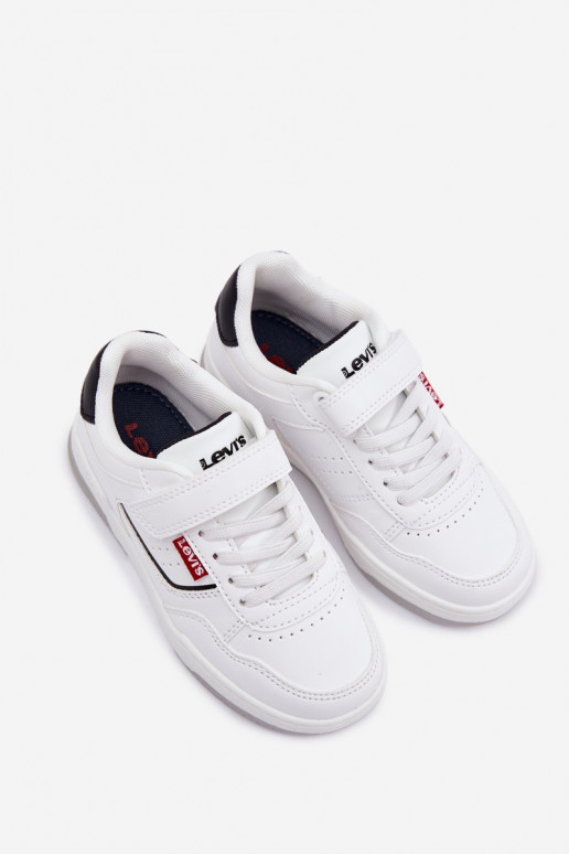 Sneakers modeļa apavi Bērnu apavi ar lipīgām aizdarēm LEVI'S JOHN SE VJOH0012S baltas krāsas