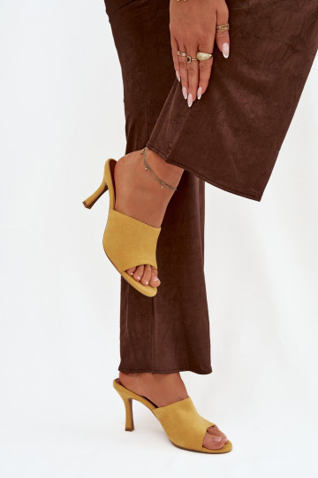 sieviešu čības ar papēdiEko zamšādau Dzelteni Isolia 2