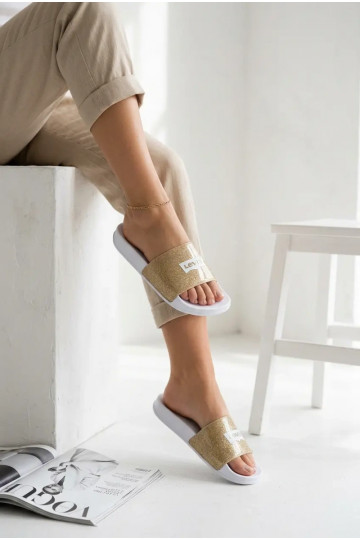 Jauniešu čības LEVI'S VPOL0251S-3923 zelta krāsas ar spīdumu