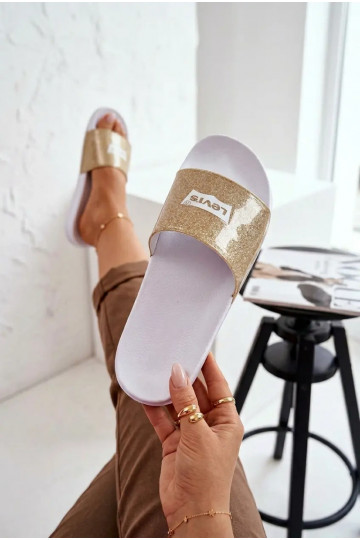 Jauniešu čības LEVI'S VPOL0251S-3923 zelta krāsas ar spīdumu 2