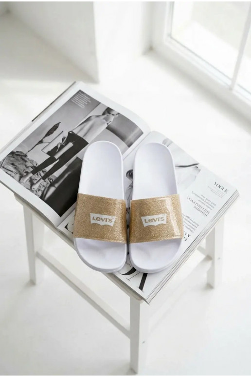 Jauniešu čības LEVI'S VPOL0251S-3923 zelta krāsas ar spīdumu