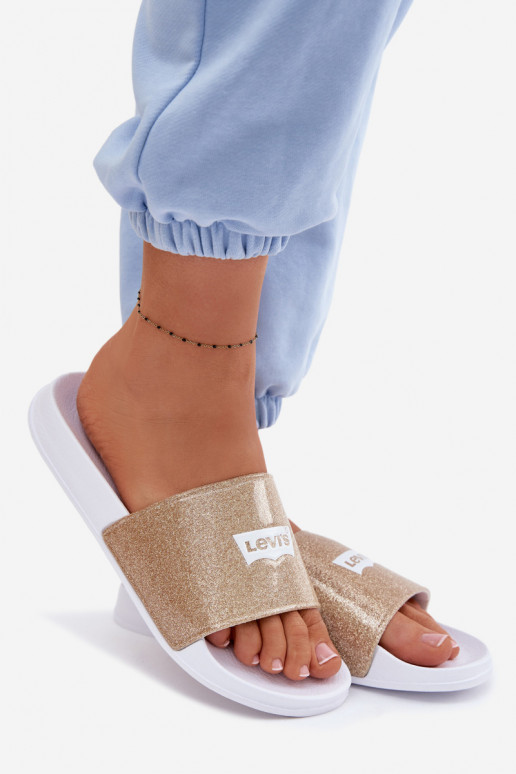 Jauniešu čības LEVI'S VPOL0251S-3923 zelta krāsas ar spīdumu