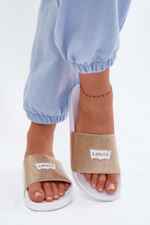 Jauniešu čības LEVI'S VPOL0251S-3923 zelta krāsas ar spīdumu