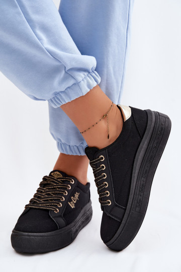 sieviešu puszābaki ar platformu Lee Cooper LCIN-26-44-4476 melnas krāsas 2