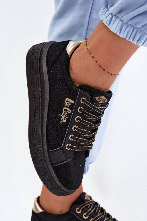 sieviešu puszābaki ar platformu Lee Cooper LCIN-26-44-4476 melnas krāsas