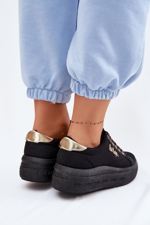 sieviešu puszābaki ar platformu Lee Cooper LCIN-26-44-4476 melnas krāsas