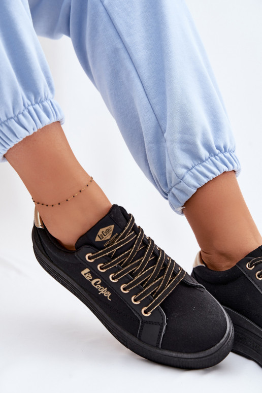 sieviešu puszābaki ar platformu Lee Cooper LCIN-26-44-4476 melnas krāsas