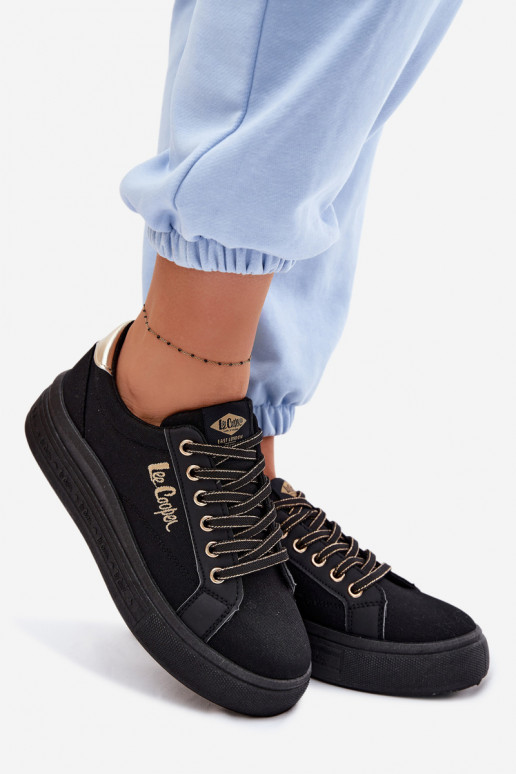 sieviešu puszābaki ar platformu Lee Cooper LCIN-26-44-4476 melnas krāsas