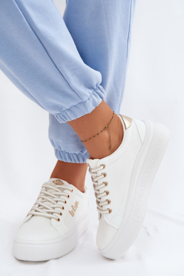 sieviešu puszābaki ar platformu Lee Cooper LCIN-26-44-4478 baltas krāsas