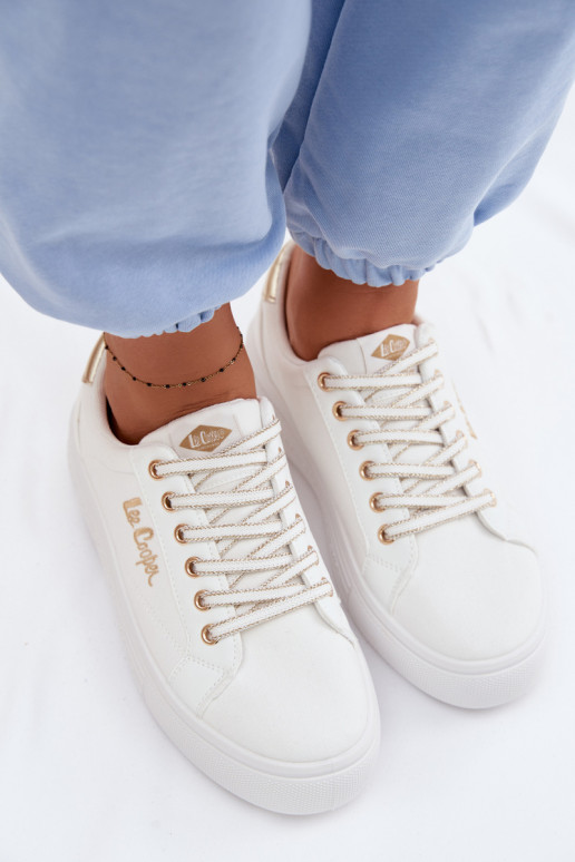 sieviešu puszābaki ar platformu Lee Cooper LCIN-26-44-4478 baltas krāsas