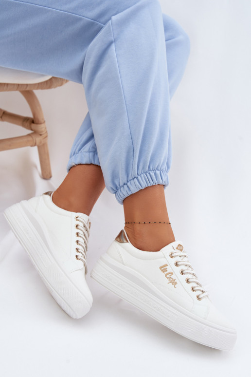 sieviešu puszābaki ar platformu Lee Cooper LCIN-26-44-4478 baltas krāsas