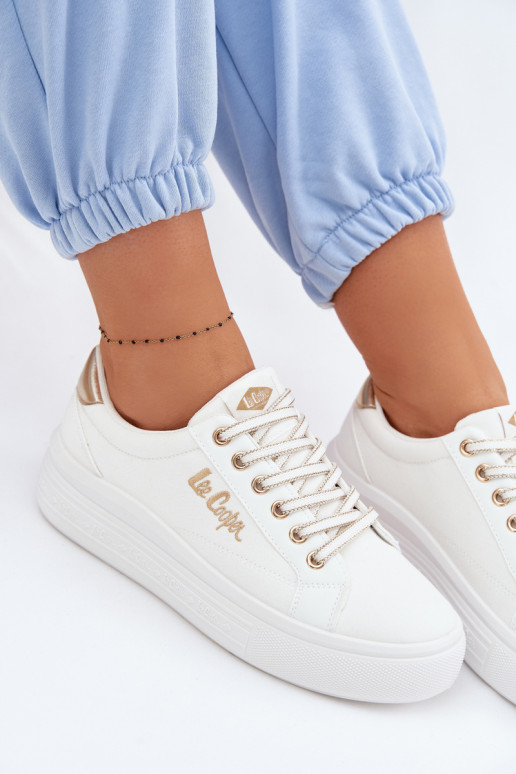 sieviešu puszābaki ar platformu Lee Cooper LCIN-26-44-4478 baltas krāsas