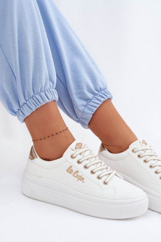 sieviešu puszābaki ar platformu Lee Cooper LCIN-26-44-4478 baltas krāsas