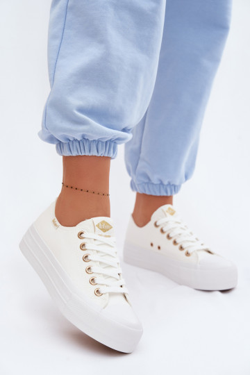 sieviešu puszābaki ar platformu Lee Cooper LCIN-26-31-4369 baltas krāsas 2