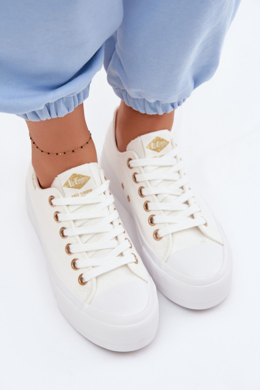 sieviešu puszābaki ar platformu Lee Cooper LCIN-26-31-4369 baltas krāsas