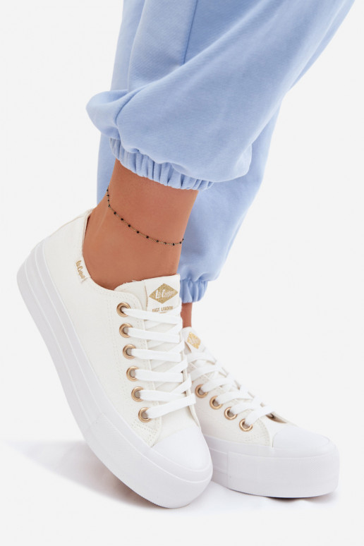 sieviešu puszābaki ar platformu Lee Cooper LCIN-26-31-4369 baltas krāsas