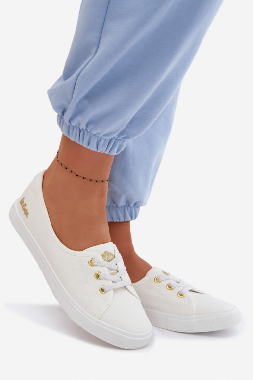 Sporta apavi sieviešu puszābaki Lee Cooper LCIN-26-02-4043 Baltas-Zelta krāsas