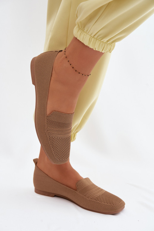 Auduma sieviešu mokasīni brūnas krāsas Dorielle