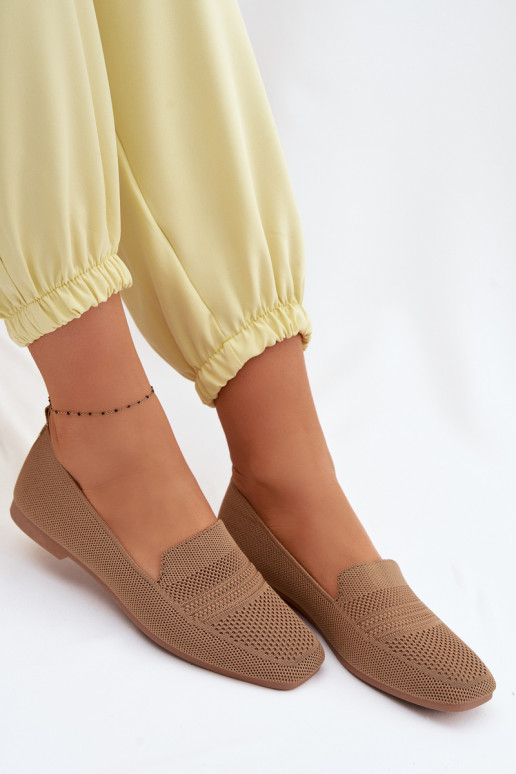 Auduma sieviešu mokasīni brūnas krāsas Dorielle