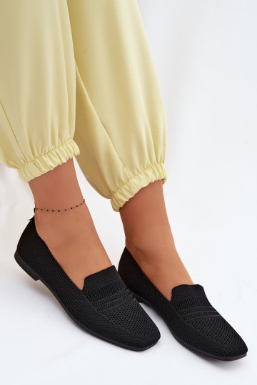 Auduma sieviešu mokasīni melnas krāsas Dorielle