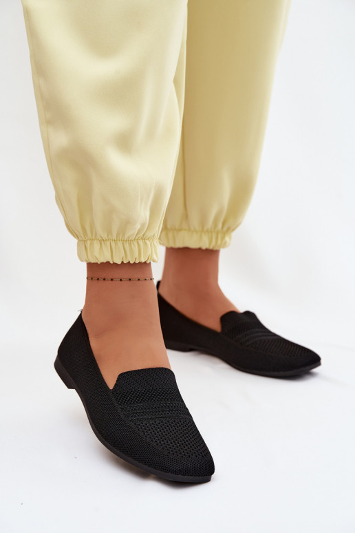 Auduma sieviešu mokasīni melnas krāsas Dorielle