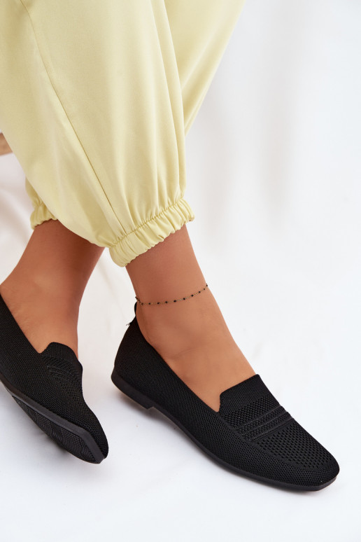 Auduma sieviešu mokasīni melnas krāsas Dorielle