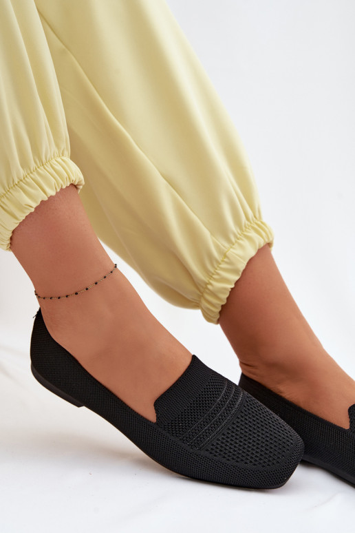 Auduma sieviešu mokasīni melnas krāsas Dorielle