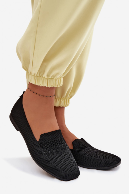 Auduma sieviešu mokasīni melnas krāsas Dorielle