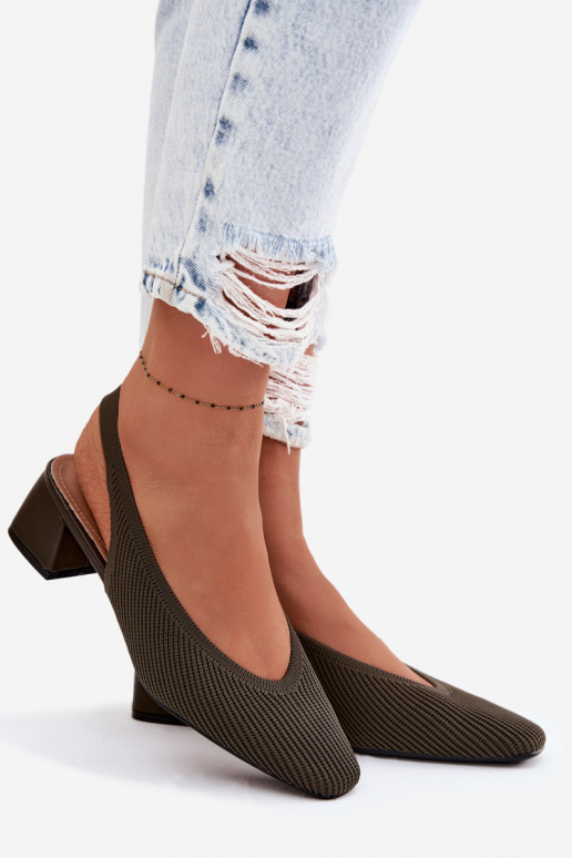 Auduma Sieviešu basenes ar papēdi haki krāsas Tā irrcelle