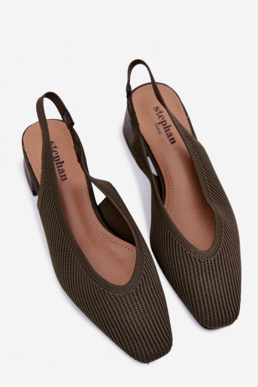 Auduma Sieviešu basenes ar papēdi haki krāsas Tā irrcelle