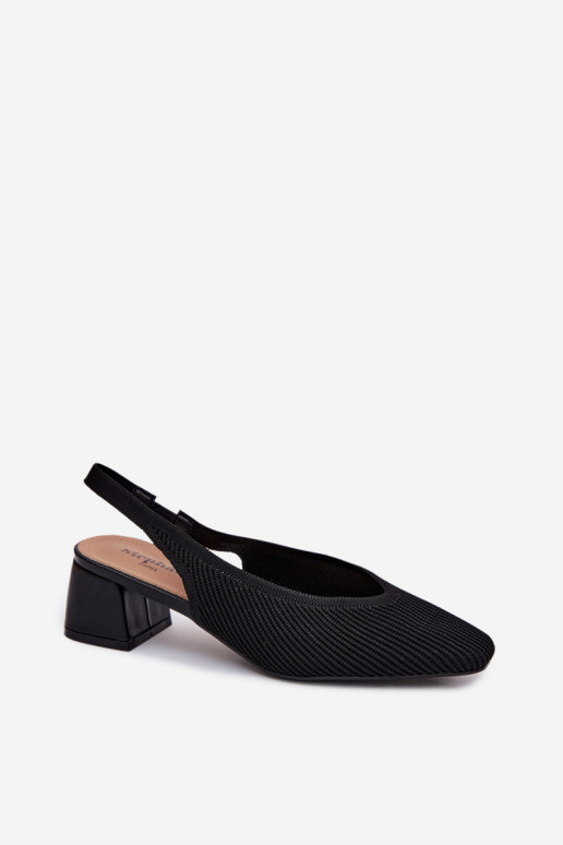 Auduma Sieviešu basenes ar papēdi melnas krāsas Tā irrcelle