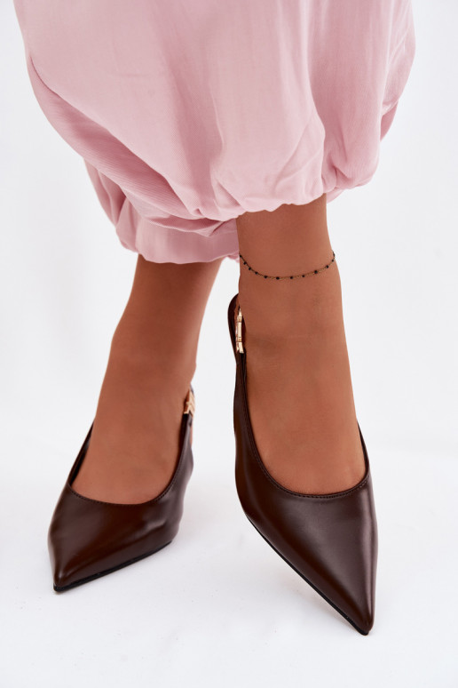 Sieviešu basenesImitacji Skóry ar papēdi CzekoladoIne Jelissey