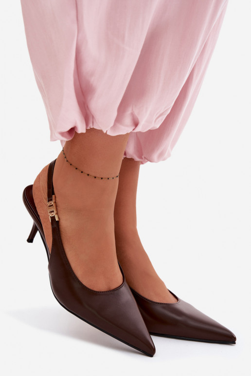 Sieviešu basenesImitacji Skóry ar papēdi CzekoladoIne Jelissey