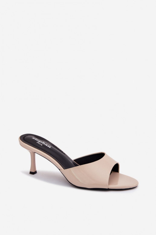 Laque ČībasImitacji Skóry ar papēdi smilšu krāsas Melissea