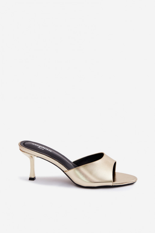 ČībasImitacji Skóry ar papēdi Zelta krāsas Melissea