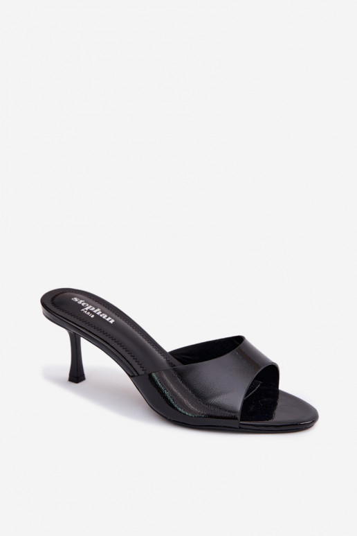 Laque ČībasImitacji Skóry ar papēdi melnas krāsas Melissea