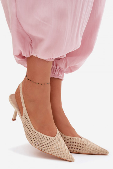 Sieviešu basenesTīklsgo Tā irteriālsu ar papēdi smilšu krāsas Emiliana 2