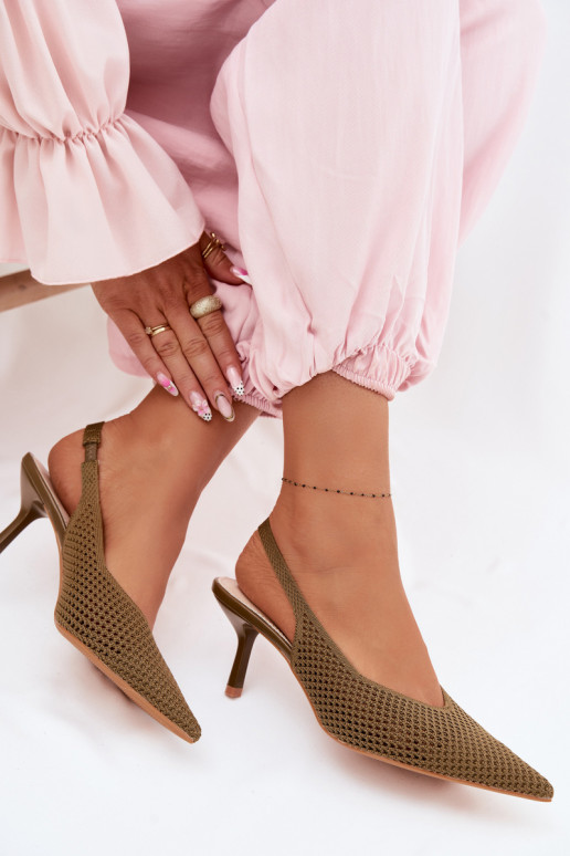 Sieviešu basenesTīklsgo Tā irteriālsu ar papēdi Zaļas krāsas Emiliana